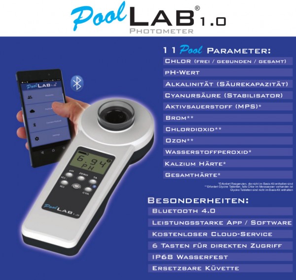 elektronisches Pooltestgerät Pool Lab 1.0 Photometer